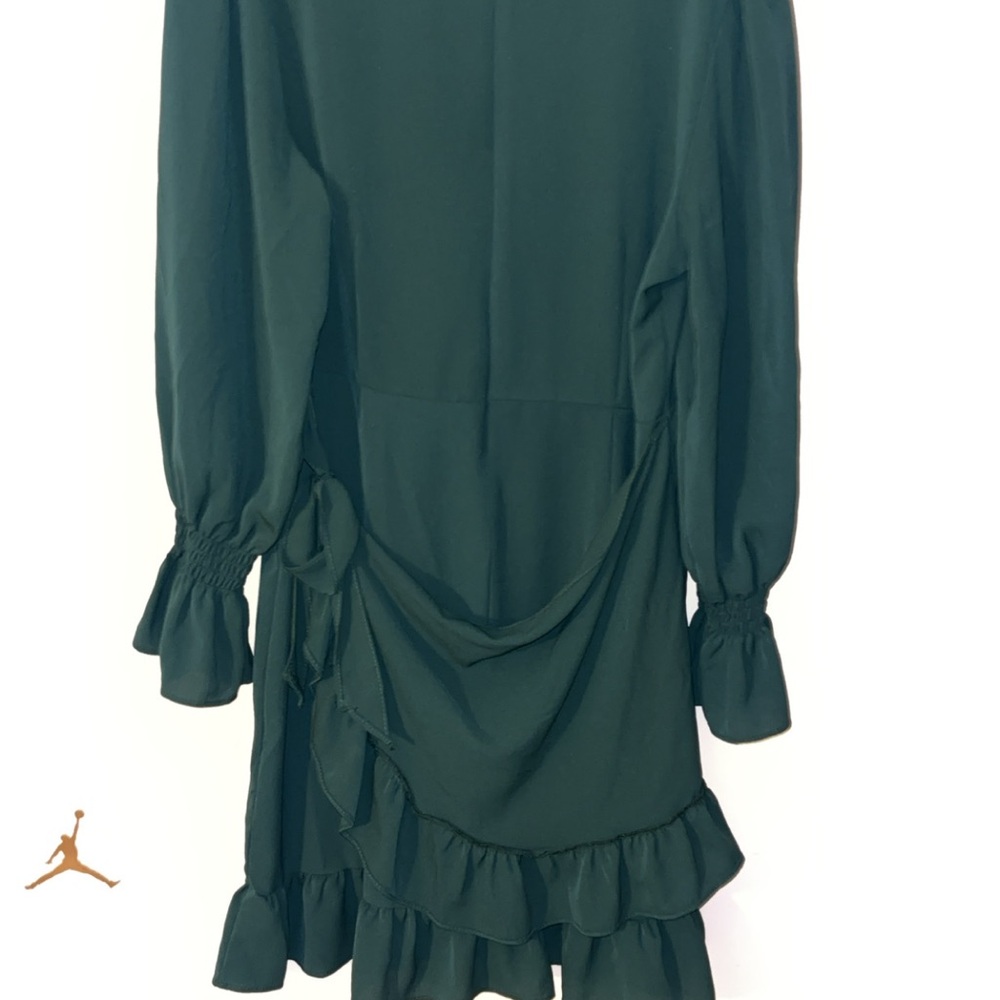 Chic Long Sleeve Green Dress